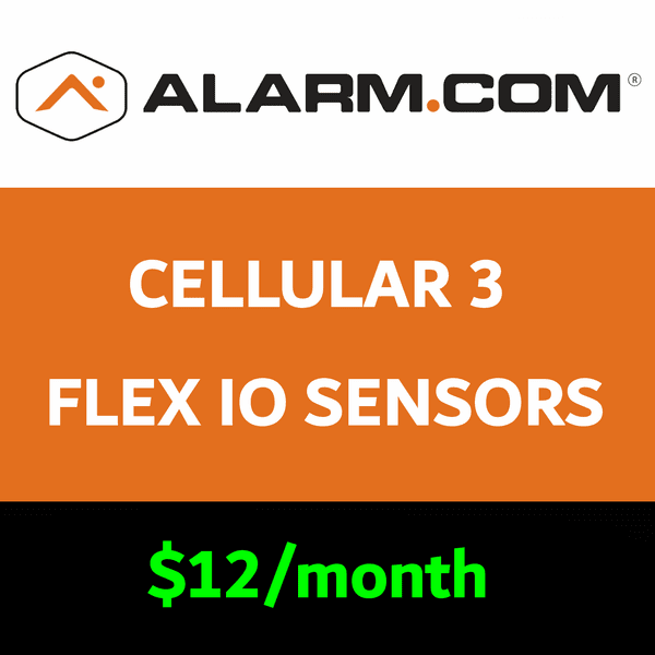 Alarm.com Cellular Flex IO Services (for 3 Sensors)