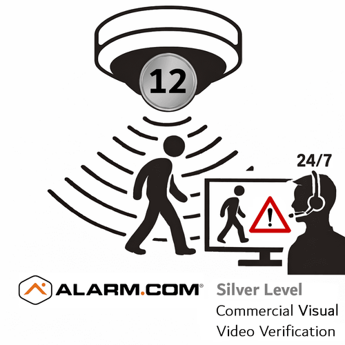Alarm.com Silver Pro 12 Visual Video Verification Business Monitoring Services