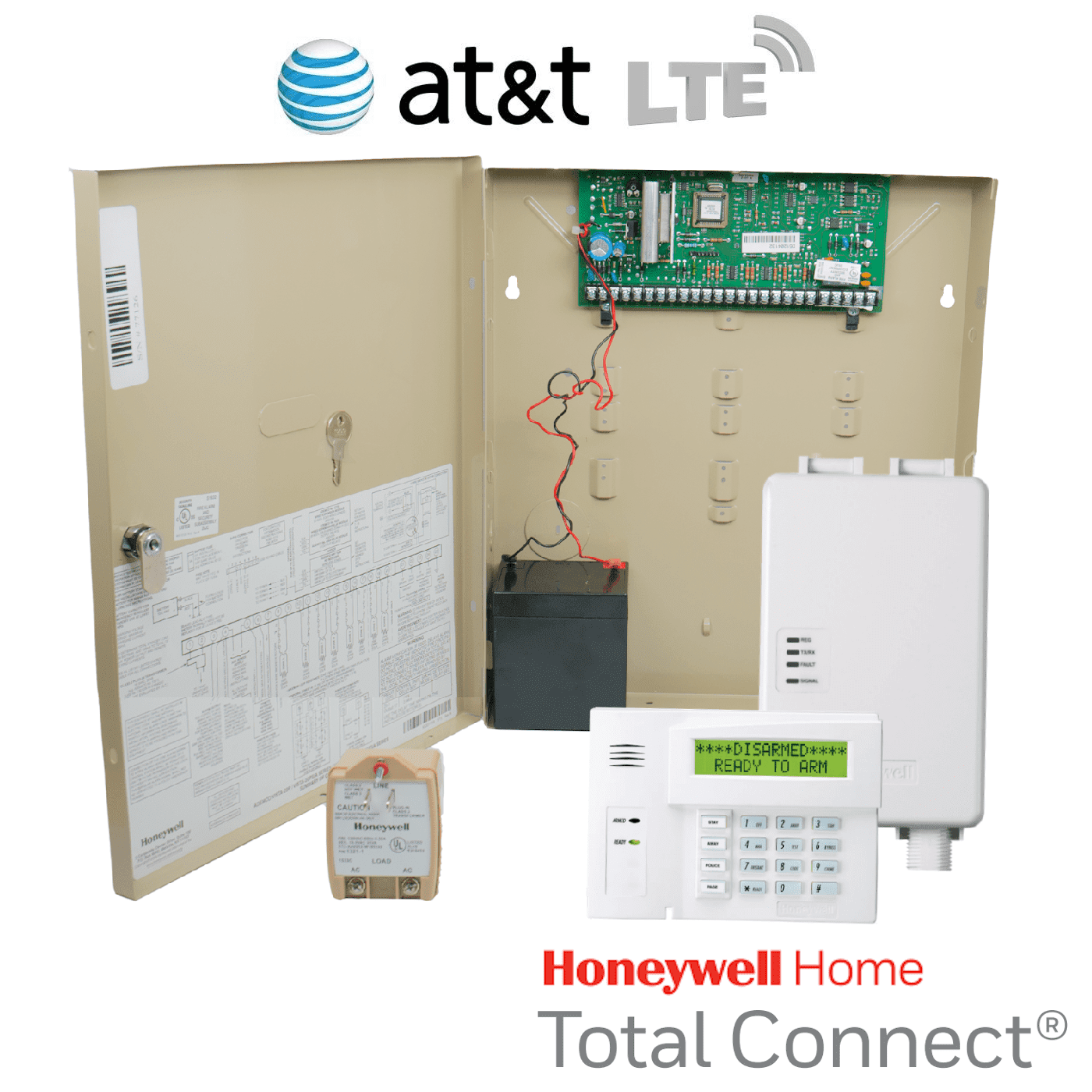 Honeywell Home VISTA 20P Hardwired Cellular Security System Kit (for AT&T LTE Network)