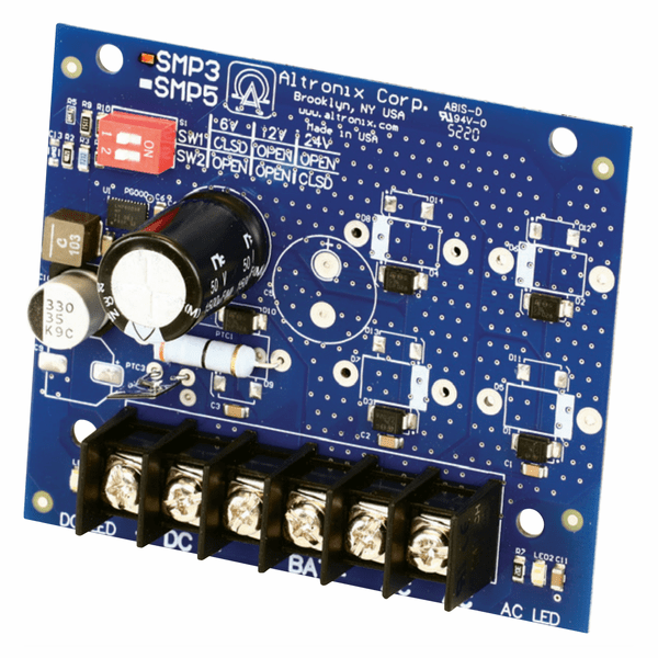 SMP3 - Altronix Single Output Power Supply Charger Board, 6/12/24/VDC @ 2.4A