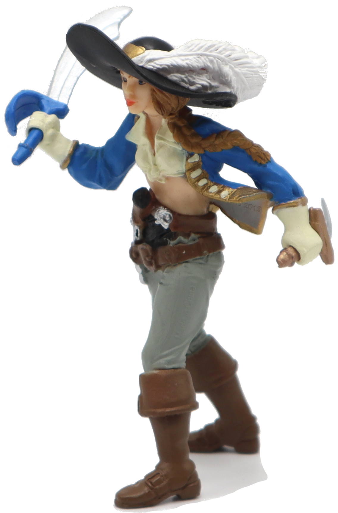 Statue Grandeur Nature Lady Pirate Escaladant Une Corde - Décoration Intérieur/extérieur - 6,5 Pieds