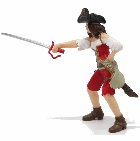 Statue Taille Réelle Lady Pirate Escalade - 6.5 Pieds, Résine Multicolore, Décoration Intérieur