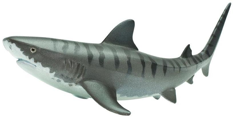 Safari Ltd Tiger Shark Figurine - Detailed 4.5" Marine Animal Toy For Education & Play