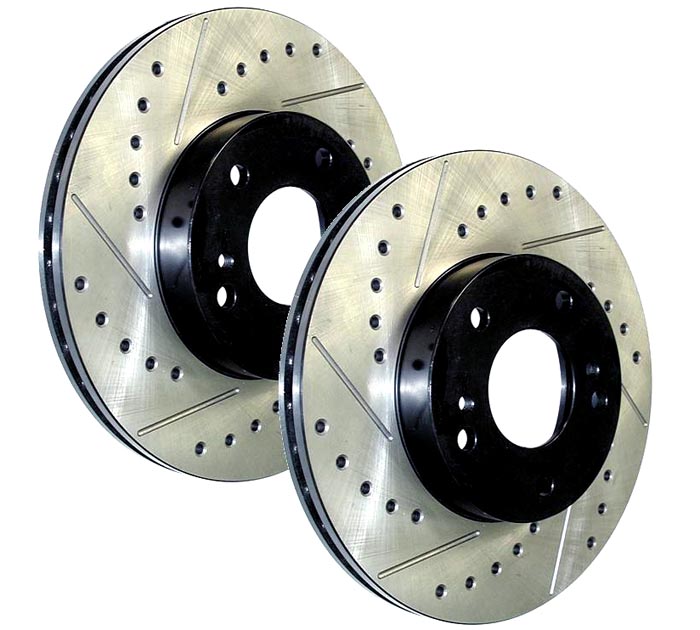 2012+ Honda Civic Si Stoptech Slotted/Drilled Rear Rotors