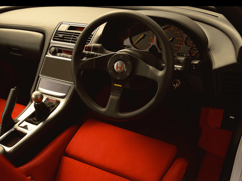 JDM NSXR OEM Red H Horn Button Kit w/ Billet Trim Ring