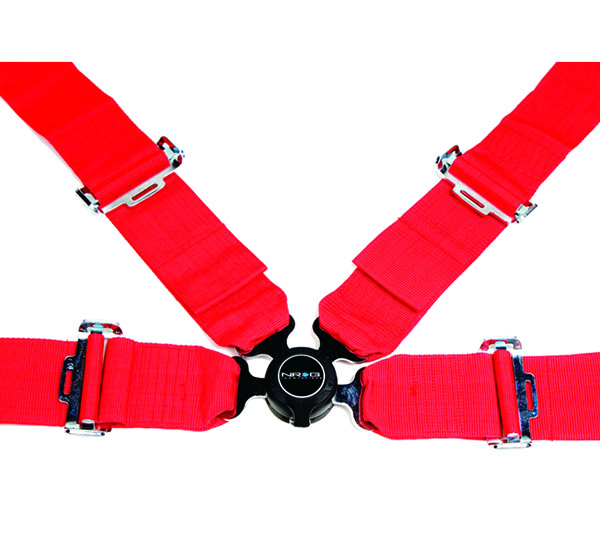 NRG 2" 4 Point Cam Lock Racing Harness Red