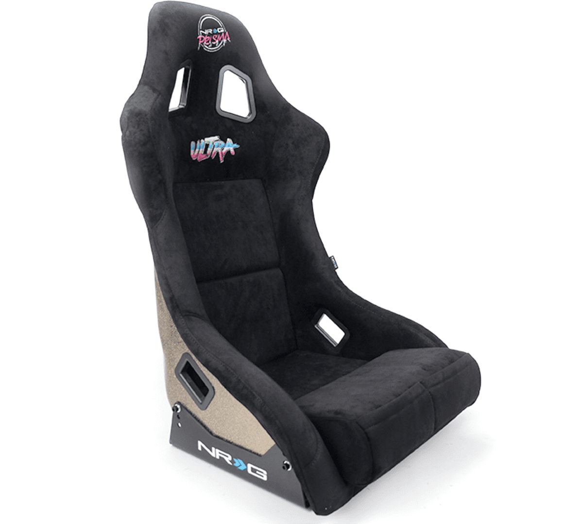 NRG Innovations® FRP-302GY-ULTRA - ULTRA Series Gray Fiberglass Full Bucket Alcantara Racing