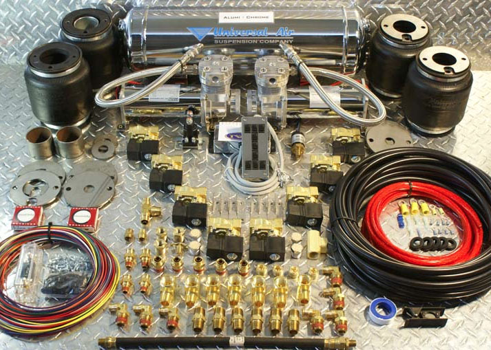Universal Air Suspension Air Bag Kits Air Ride Parts, Compressor Tank valves