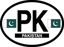Pakistan Oval Decal Pakistan Oval Decal