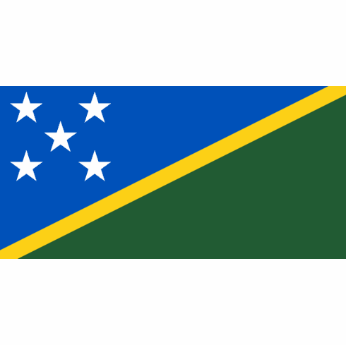 Solomon Islands Waterproof Flag Stickers - 50 Per Sheet