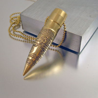 .50 caliber bullet necklace