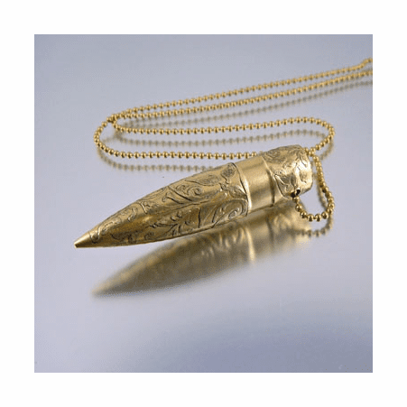 .50 Caliber Bullet Head Necklace