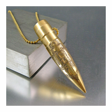 50 Cal Bullet Necklace USN