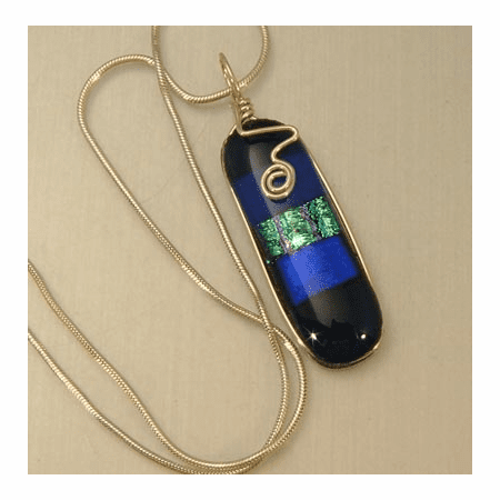 Dichroic Glass Pendant P28
