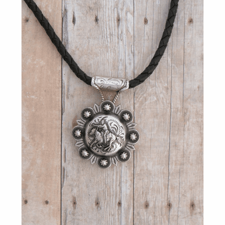 Rider Concho Necklace - Bolo Leather