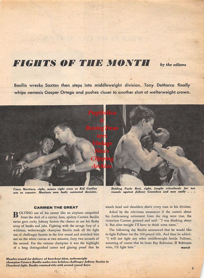 Boxing News Clipping 1115 Ewart Potgieter vs. Bruce Olson, Isidro