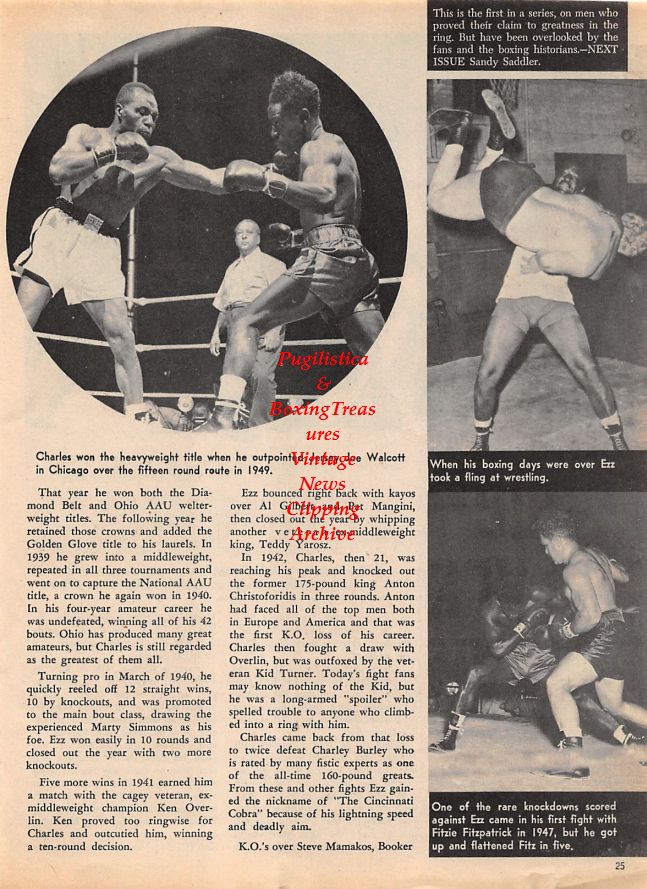 Boxing News Clipping 1421 Ezzard Charles vs. Jersey Joe Walcott and
