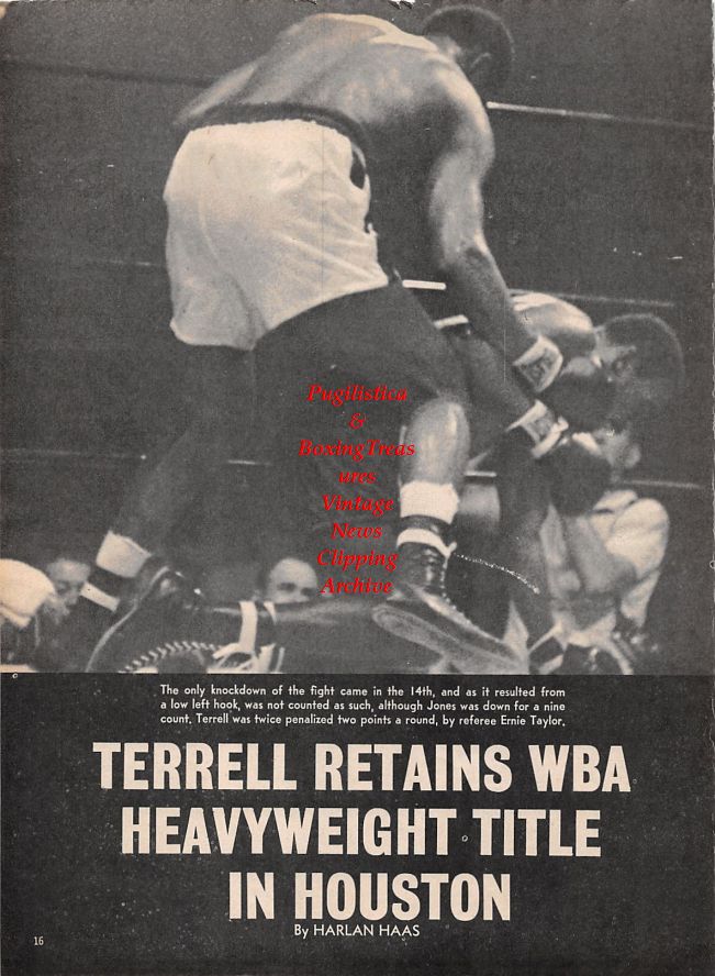 Boxing News Clipping 1466 Ernie Terrell vs. Doug Jones
