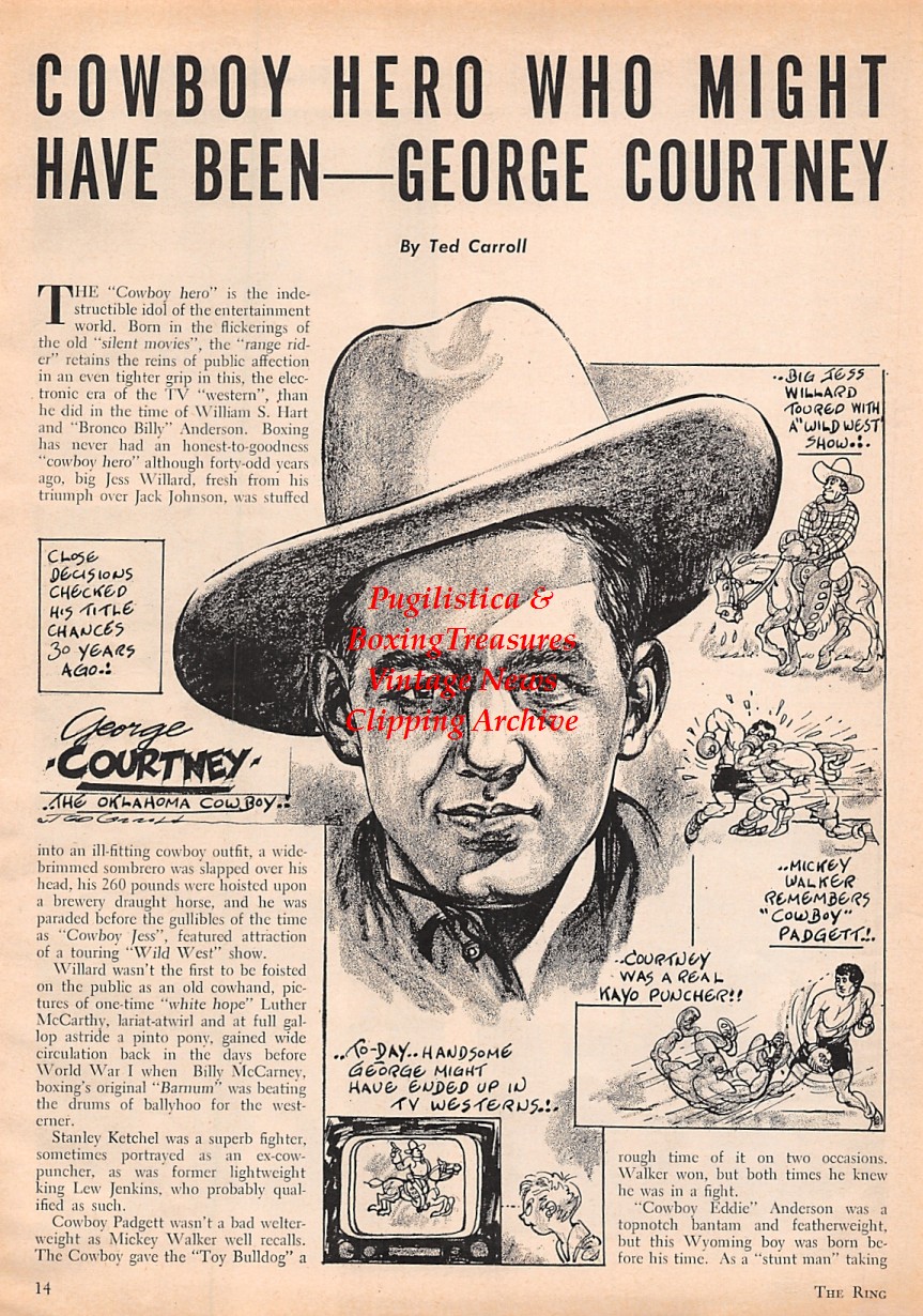 Boxing News Clipping 1612 Courtney, Tiger Jones, Mickey