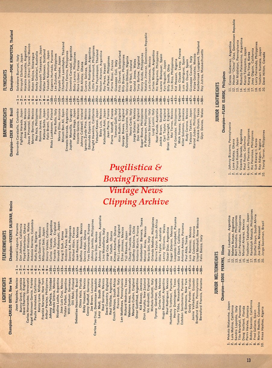 Boxing News Clipping 1821 Terry Downes vs. Spider b