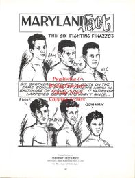 Boxing News Clipping #2716 - Finazzo Brothers (Sam, Joe, Vic, Jackie, Eddie, Johnny)