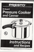 Presto 72123 Recipe / Instruction Book