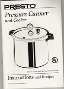 Presto 72453 Recipe,Instruction and Canner Book