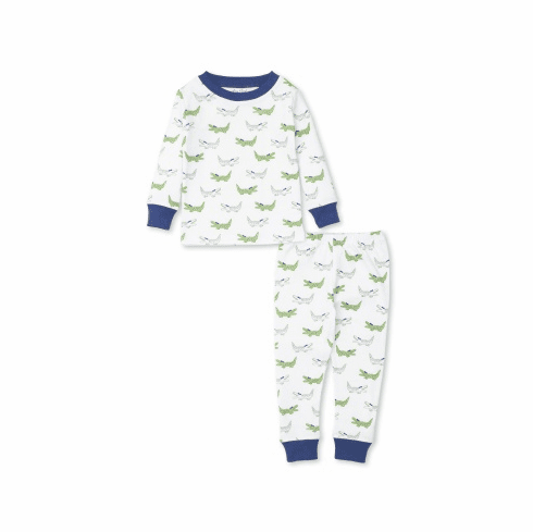 Kissy Kissy Alligator Alley Print Long Pajamas S22AA190Pt