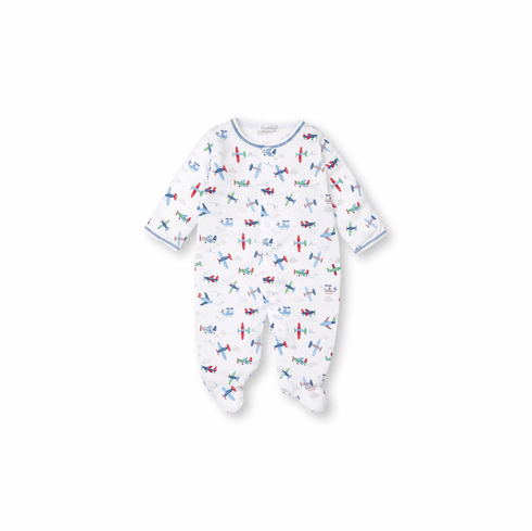 Kissy Kissy Awesome Airplane Print Footie F20AA04PR