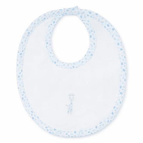 Kissy Kissy Baby Giraffes Print Bib S19BG13Pblue