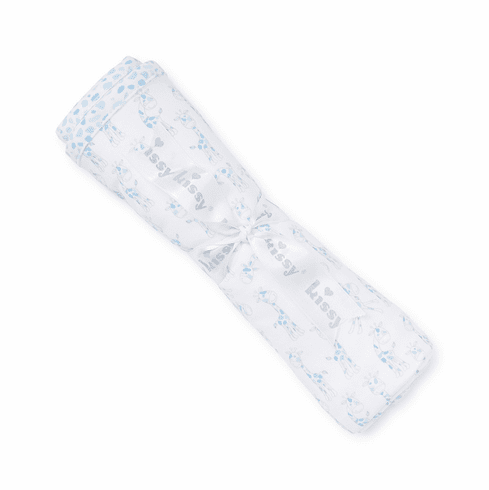 Kissy Kissy Baby Giraffes Print Blanket S19BG08Pblue