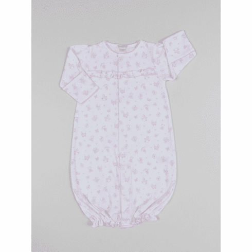 Kissy Kissy Baby Girl Print Convertible Gown F18BG14P