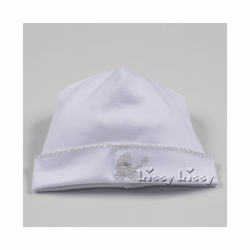 Kissy Kissy Baby Pram hat with with pink