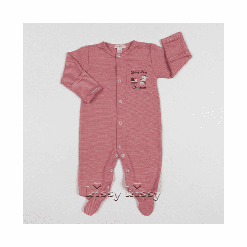 Kissy Kissy Baby's Christmas Stripe Footie F17132-04ST