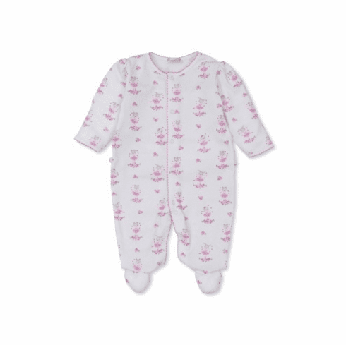 Kissy Kissy Ballet Blossoms Print Footie BB04p