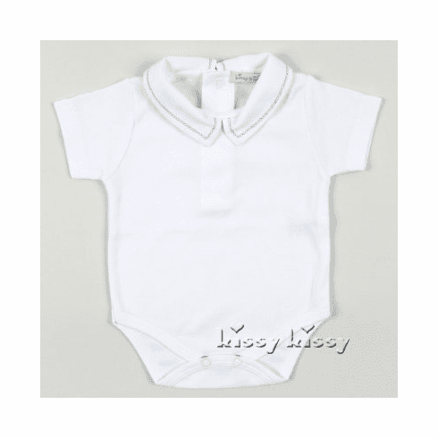 Kissy Kissy Basic Short Sleeve Body with Cross Stitch Collar