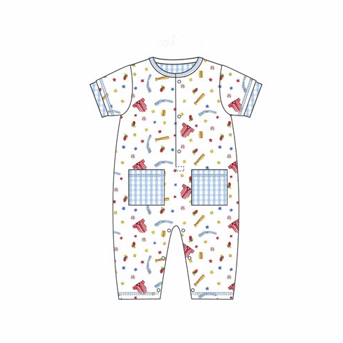 Kissy Kissy Batter Up print short sleeve playsuit