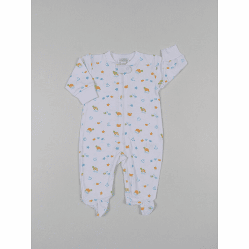 Kissy Kissy Beachy Fun Print Footie with Zipper S18461-04PZ