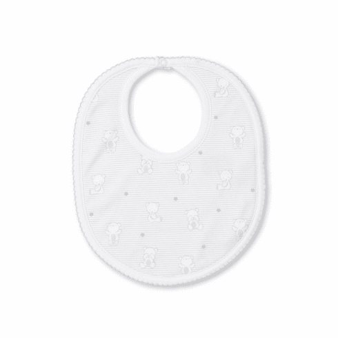 Kissy Kissy Bear Hugs Print Bib F21BH13PSilver