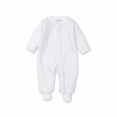 Kissy Kissy Bear Hugs Print Footie with Zipper F21BH04PZblue