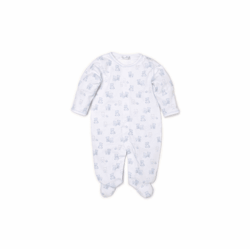 Kissy Kissy Beary Cute Print Footie F19BC04Pblue