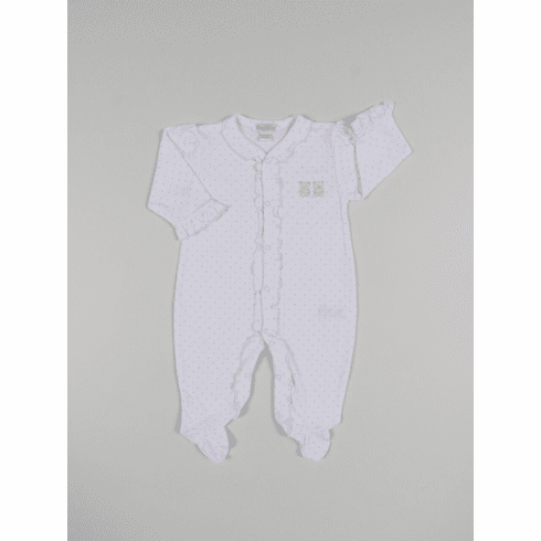 Kissy Kissy Beloved Bears Embroidered Footie F18BB04EPink