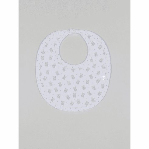 Kissy Kissy Beloved Bears Print Bib F18BB13Silver