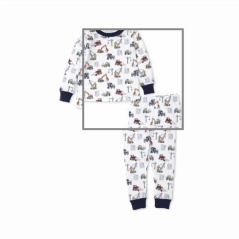 Kissy Kissy Big Bull Dozers Print Long Pajamas F22BBD190Pc
