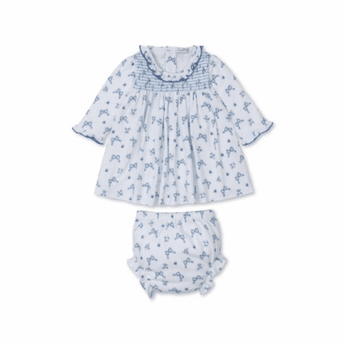 Kissy Kissy Blooming Bows Print Smocked Dress F24BB62bl