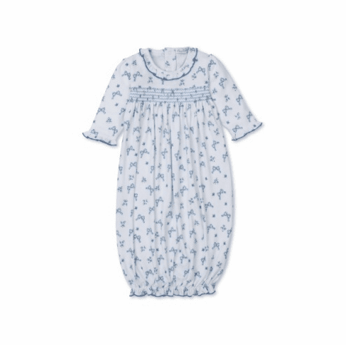 Kissy Kissy Blooming Bows Print Smocked Sack F24BB11bl