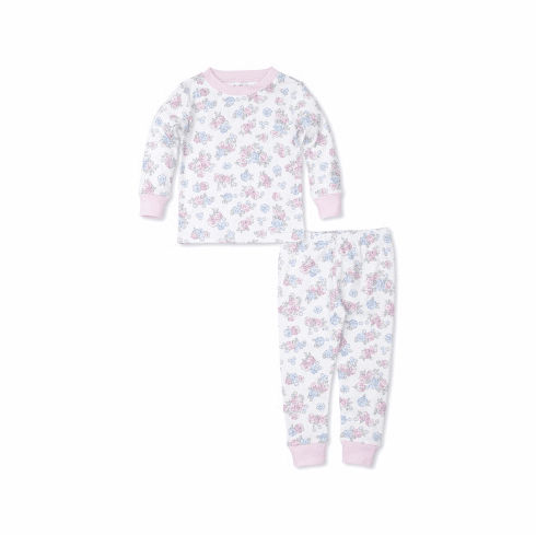 Kissy Kissy Blue Blossoms Print Long Pajamas F22BB190Pi