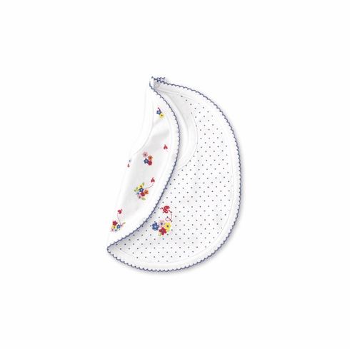 Kissy Kissy Blue Blossoms Reversible Bib S2020BB13R
