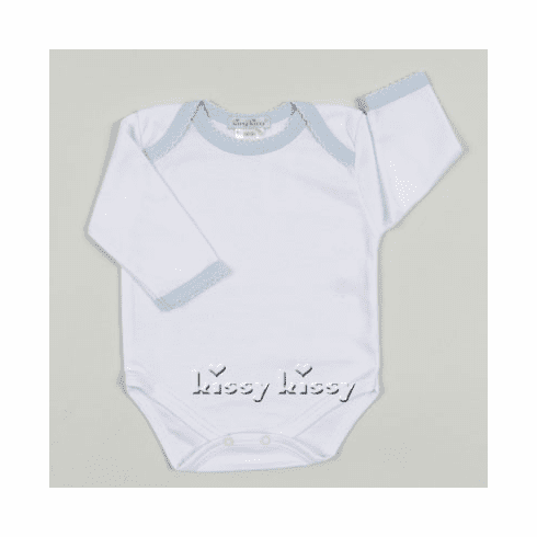 Kissy Kissy Blue Dots Long Sleeve Bodysuit