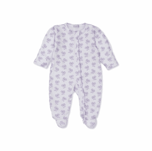 Kissy Kissy Bows All Around Print Footie with Zipper F23BAA04PZlilac